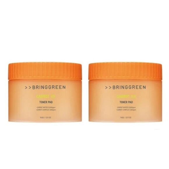 BRINGGREEN Carrot Vita Toner Pad, 60 Pads, 2-pack - Picture 1 of 1